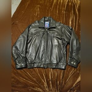 Vintage Tribe America Black Leather Jacket